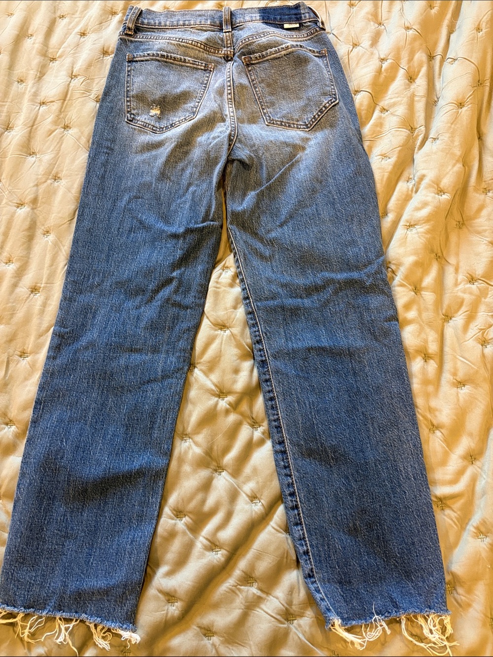 Daze Denim Straight up Medium Wash Distressed High Rise Jeans - Picture 4 of 8
